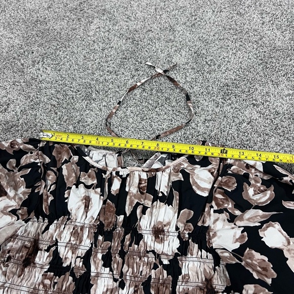 Rails Rosie Floral Smocked Peplum Short Sleeve Top In Sepia Roses Brown Size XS - Picture 7 of 11